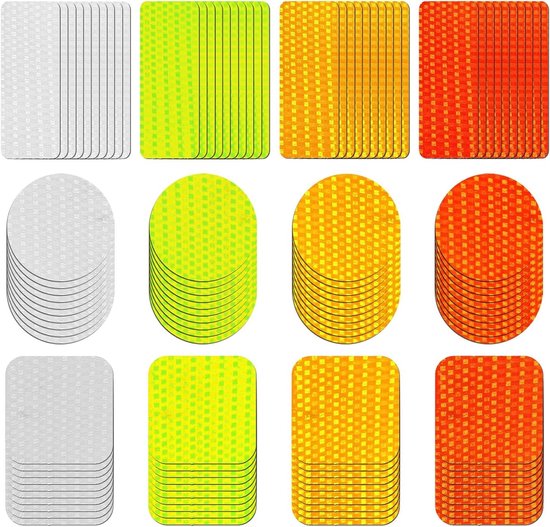 B REFLECTIVE Éco BASIC, (set van 2) Kit met 10 reflecterende stickers, Zichtbaarheid 's nachts, Universele zelfklevende, Stickers voor fiets / kinderwagen / helm / motor / speelgoed, Stroken 7 x 1,8 cm, Zwart