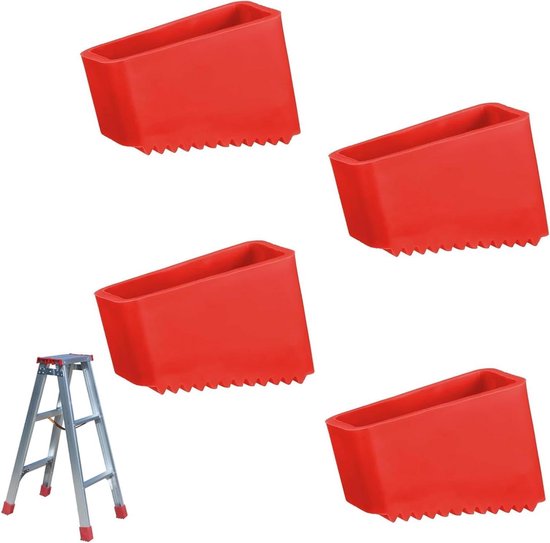 4 Stuks PVC Laddervoeten Set, Reservervoeten Ladderdoppen Reservepakket met Anti-slip Beschermkappen, Stabilisator Reserveonderdelen Beschermkussen voor ladders, telescopische ladders, visgraatladders 4 Stuks PVC Laddervoeten Set, Reservervoeten Ladderdoppen Reservepakket met Anti-slip Beschermkappen, Stabilisator Reserveonderdelen Beschermkussen voor ladders, telescopische ladders, visgraatladders