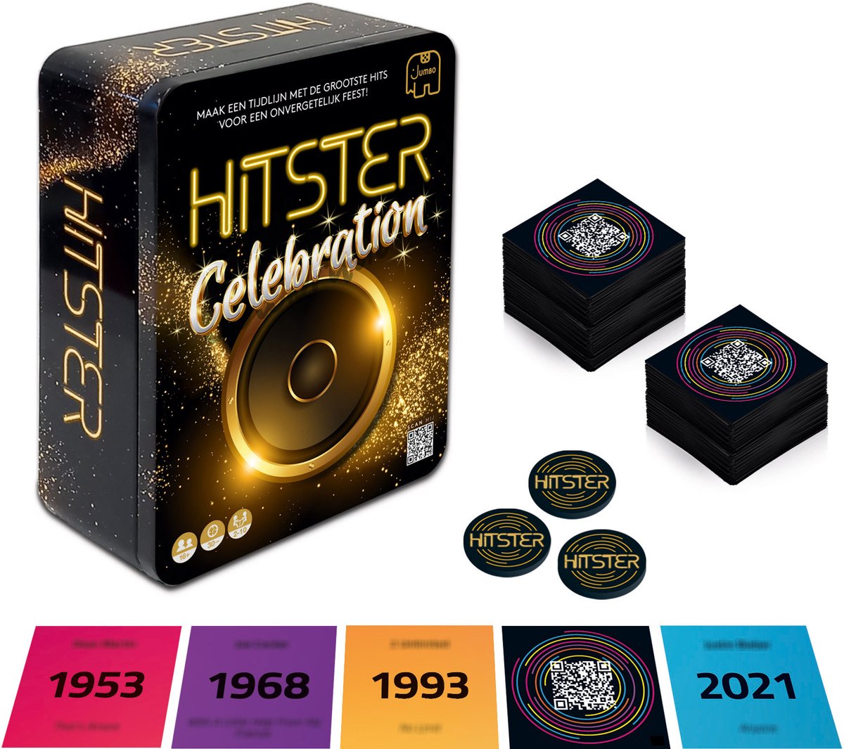 Jumbo - Hitster - Celebration - Actiespel met muziek - Vanaf 16 jaar - Muziekspel - Luxe editie — afbeelding 3