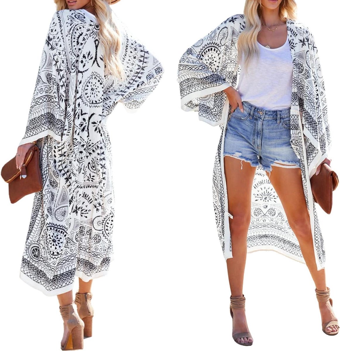 Vrouwen Strand Kimono Vest Lange Strand Cover Ups - Zomer Badmode