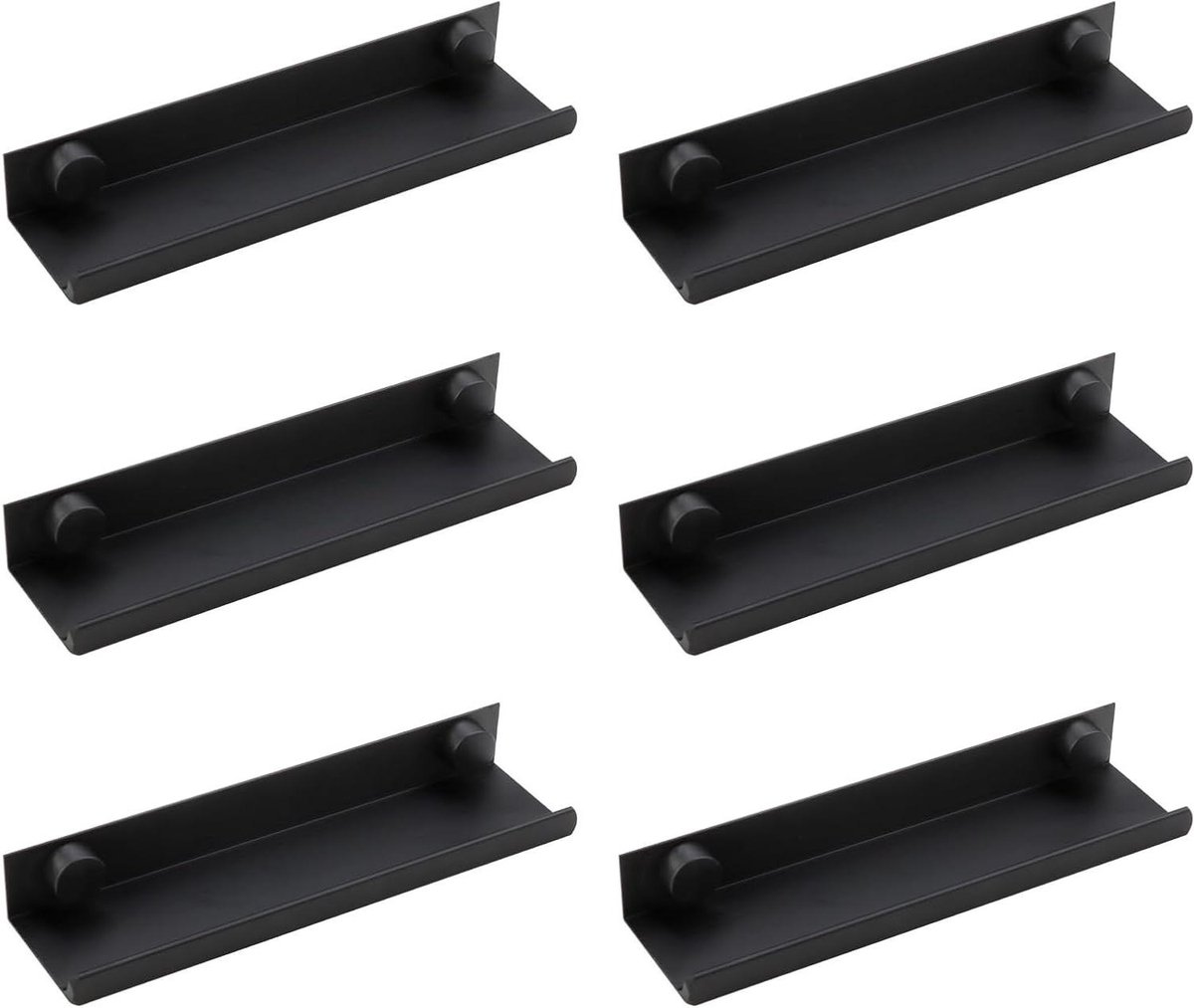 Vinyl muursteunen 6 pack voor LP platen - opbergrek muurbevestiging