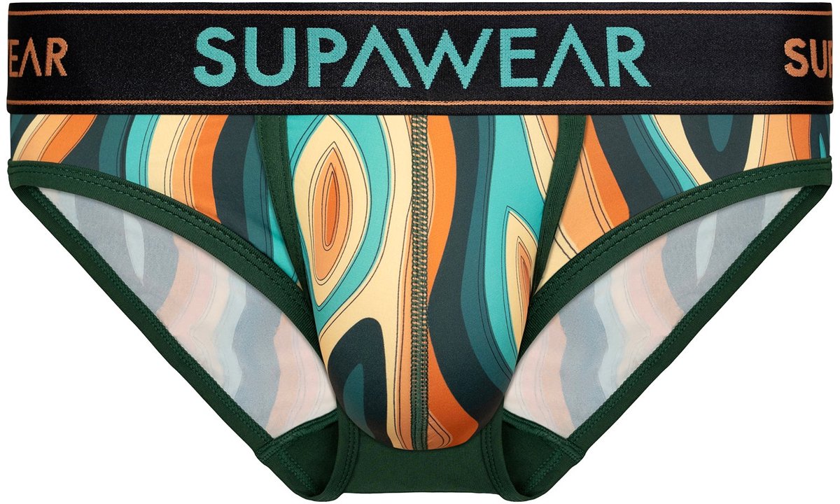SUPAWEAR Sprint Brief Woody Orange - MAAT XS - Heren Ondergoed - Slip voor Man - Mannen Brief