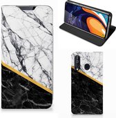 Samsung Galaxy A60 Standcase Marble White Black