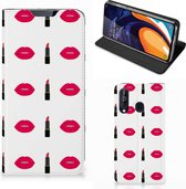 Geschikt voor Samsung Galaxy A60 Hoesje met Magneet Lipstick Kiss