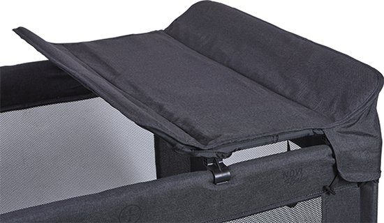Novi Baby® Nolan Luxe Air+ Campingbed/Box - Zwart Melange - Compact inklapbaar campingbed - Inclusief transporttas van Novi Baby® — afbeelding 4
