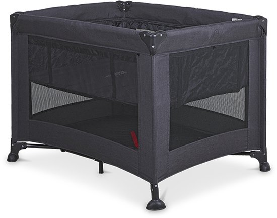 Novi Baby® Nolan Luxe Air+ Campingbed/Box - Zwart Melange - Compact inklapbaar campingbed - Inclusief transporttas van Novi Baby® — afbeelding 5