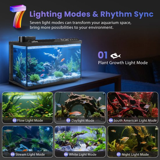 Nobleza SA01 - Smart Aquarium 30L - App/Google Assistant/Alexa ...