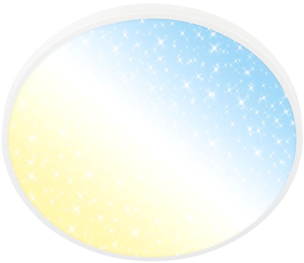 BRILONER Competo – LED Plafondlamp met sterrenhemeleffect – dimbaar met afstandsbediening – CCT kleurtemperatuur – nikkel mat decoratieve rand – Ø38 cm