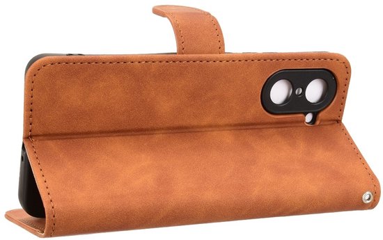 Étui Coverup - Compatible avec OnePlus Nord CE5 - Étui Coverup Book - Marron