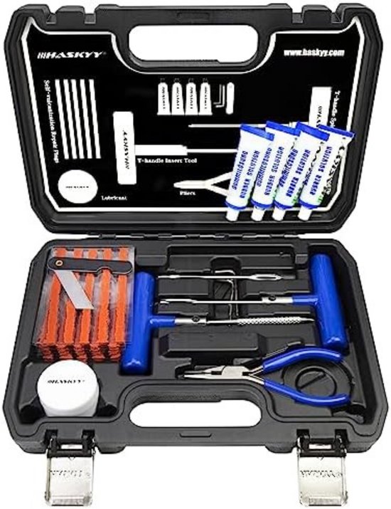 Foto: Wnhb bandenreparatieset auto en motor proppenset voor snel repareren van autobanden complete banden prop set voor auto motorfiets en tractor