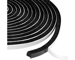 9mm*15mm*6m - Borstelafdichting - Tochtstrip voor deuren en ramen - Borstelafdichting voor schuifdeur - waterdicht - stofdicht - geluid - winddicht - polypropyleen borstelafdichting - zelfklevende borstelafdichting - afdichtstrip - zwart