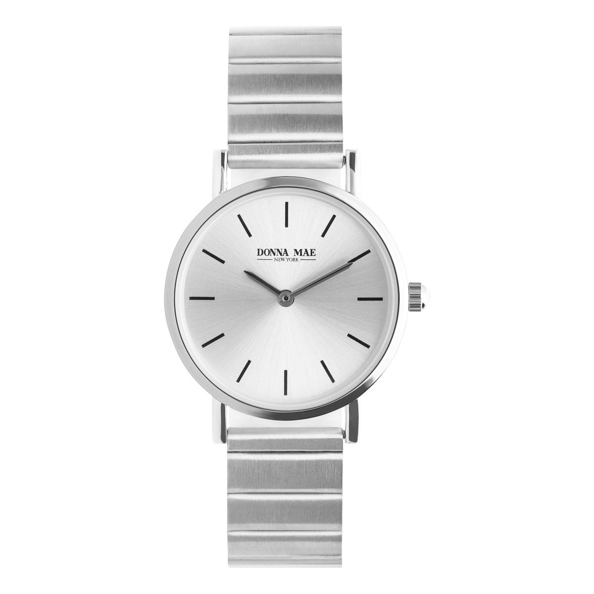 Lucardi Dames Donna Mae horloge zilverkleurig - Horloge - Staal - Zilverkleurig - 30 mm