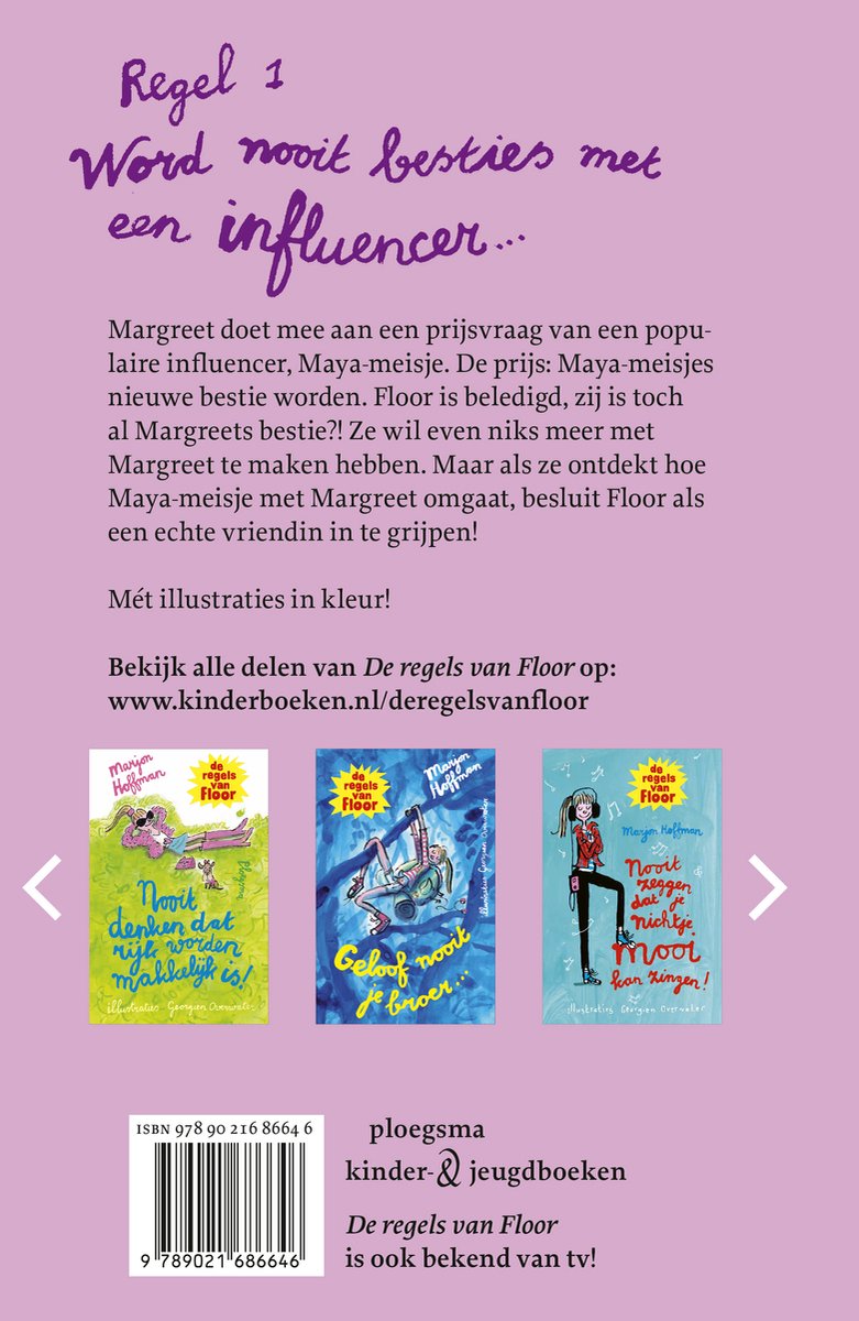 De regels van Floor - Word nooit besties met een influencer! - back cover