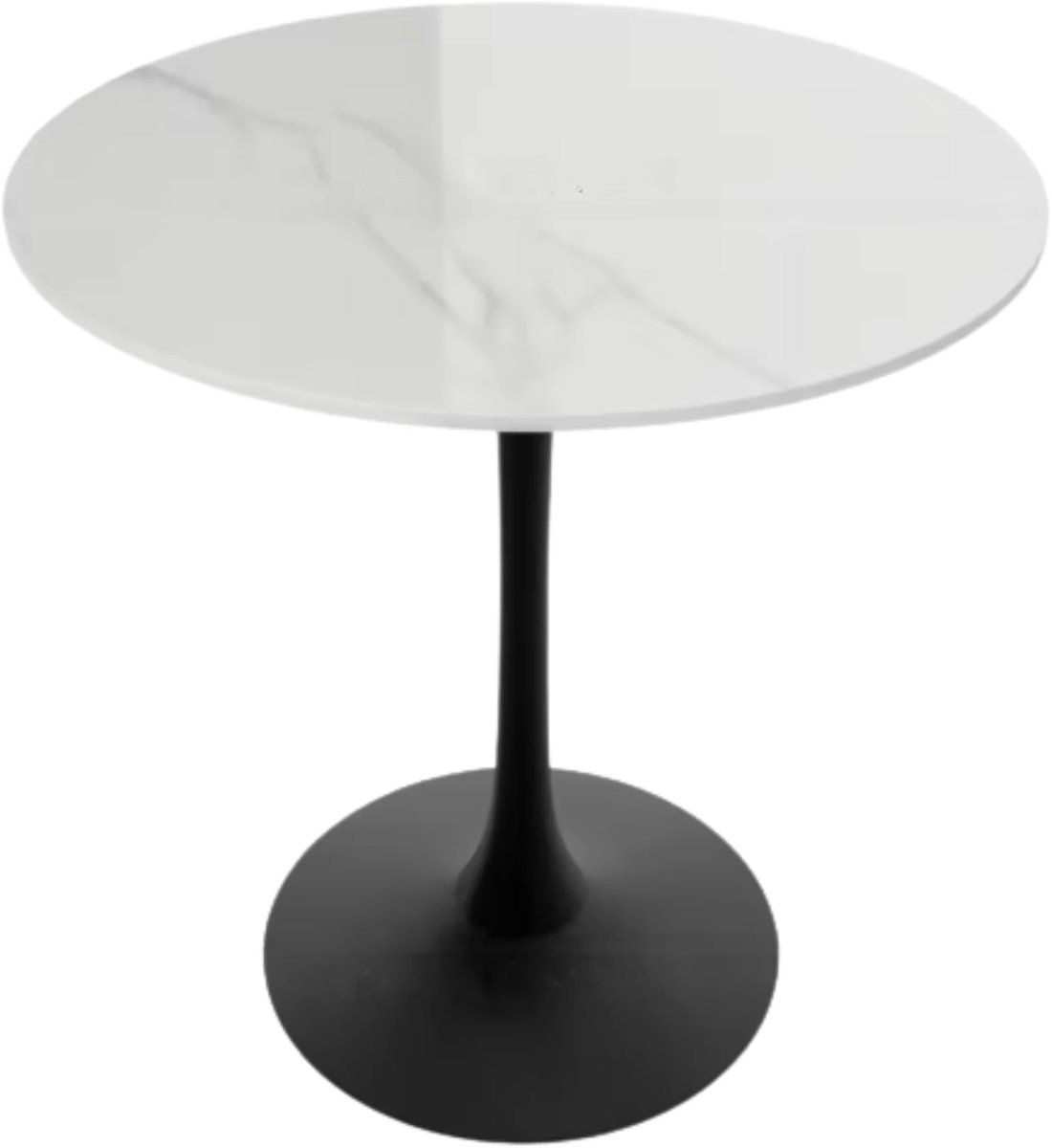 Grandiose 78 cm Hoge Ronde Keuken Eettafel - Gesinterde Stenen Top met Voetstuk Base - Bistro Tafel voor Vrije Tijd en Hoogte
