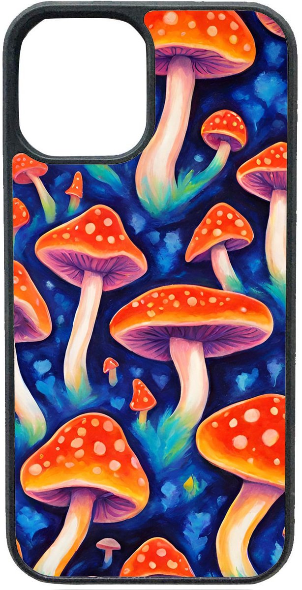 Telefoonhoesje - GEKLEURDE PADDESTOELEN - Iphone 16 Pro