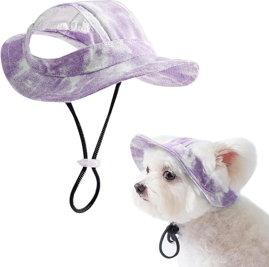 Casquette Pour Chien Et Chat Avec Trous D'Oreilles - Réglable, Confortable, Protection Soleil, Taille Petits Animaux