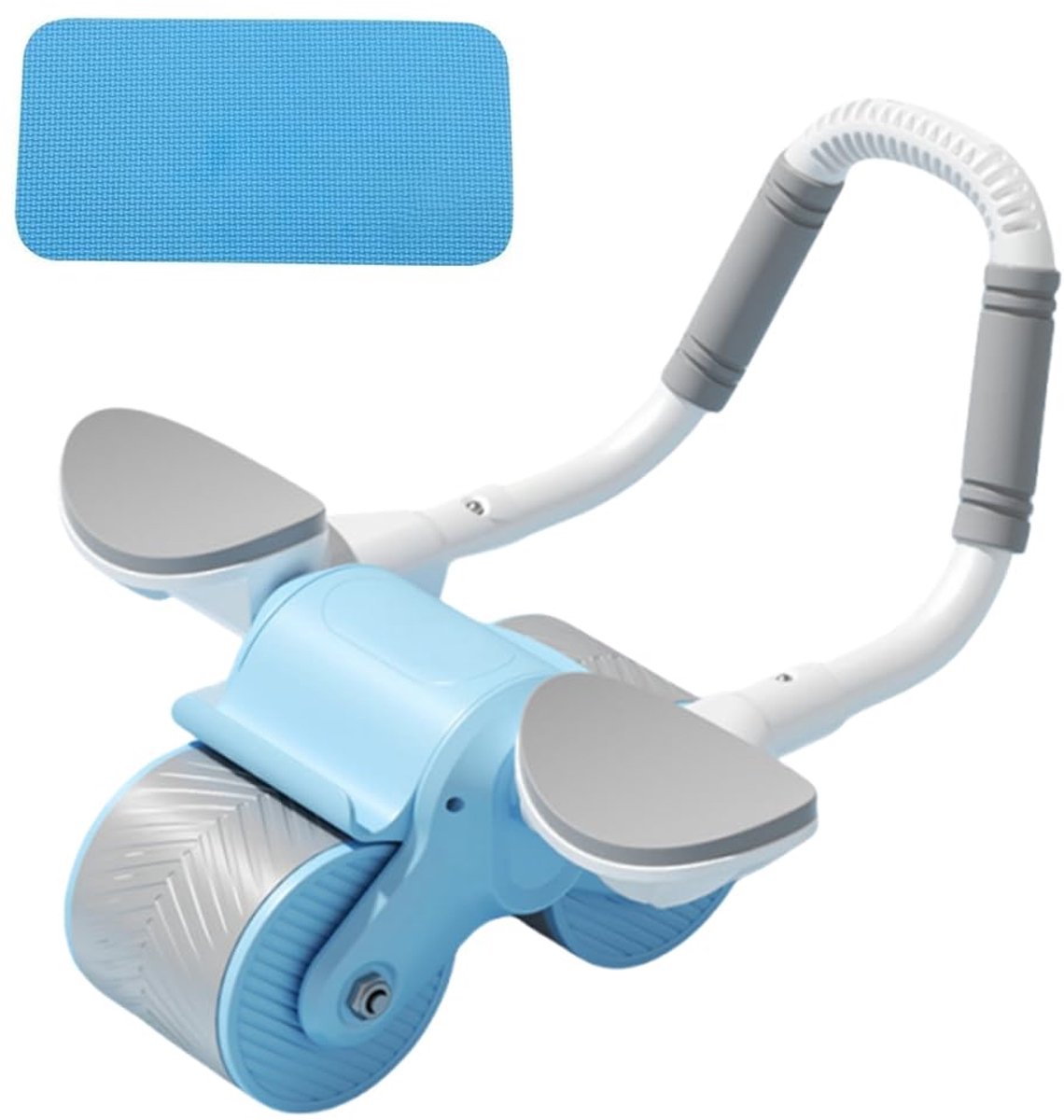Ibenzoa® Automatische Rebound Buikspierroller voor Efficiënte Buiktraining met Dubbele Wielen en Elleboogondersteuning