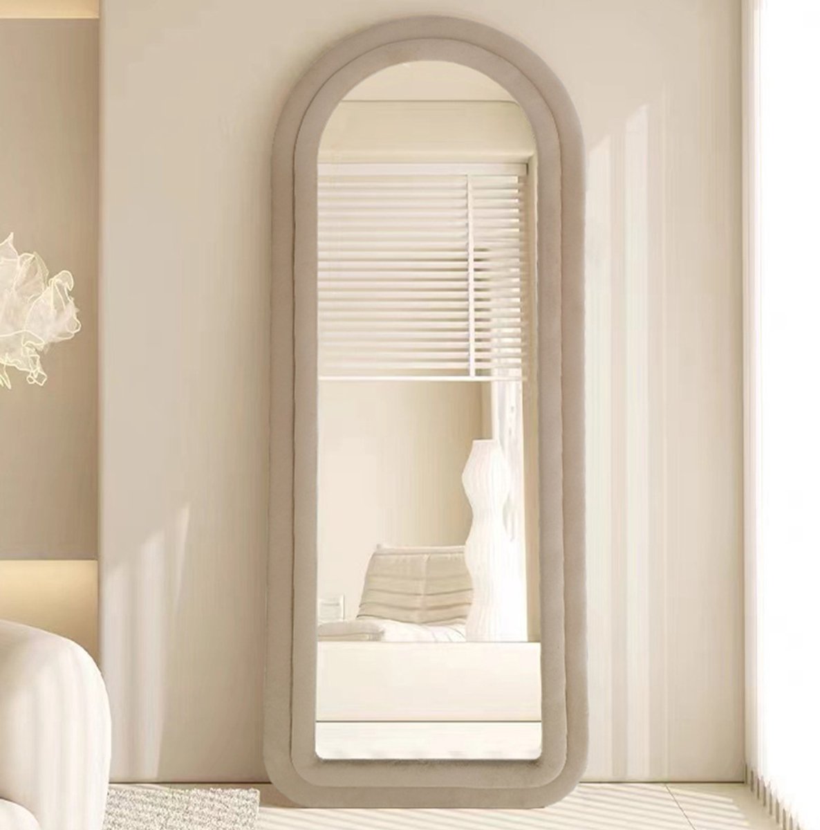 Milton & Oldbrook Velvet Staande Spiegel 60 x 160 cm Pesaro Beige