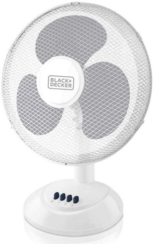 BLACK+DECKER Tafelventilator - BXEFD42E - Zwenkfunctie - 3 Snelheden - Ventilator - Tafel ventilator - Kleur: Wit