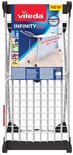 Étendage Vileda Infinity Flex, nouveau, blanc et argenté, avec accents rouges, pliable.