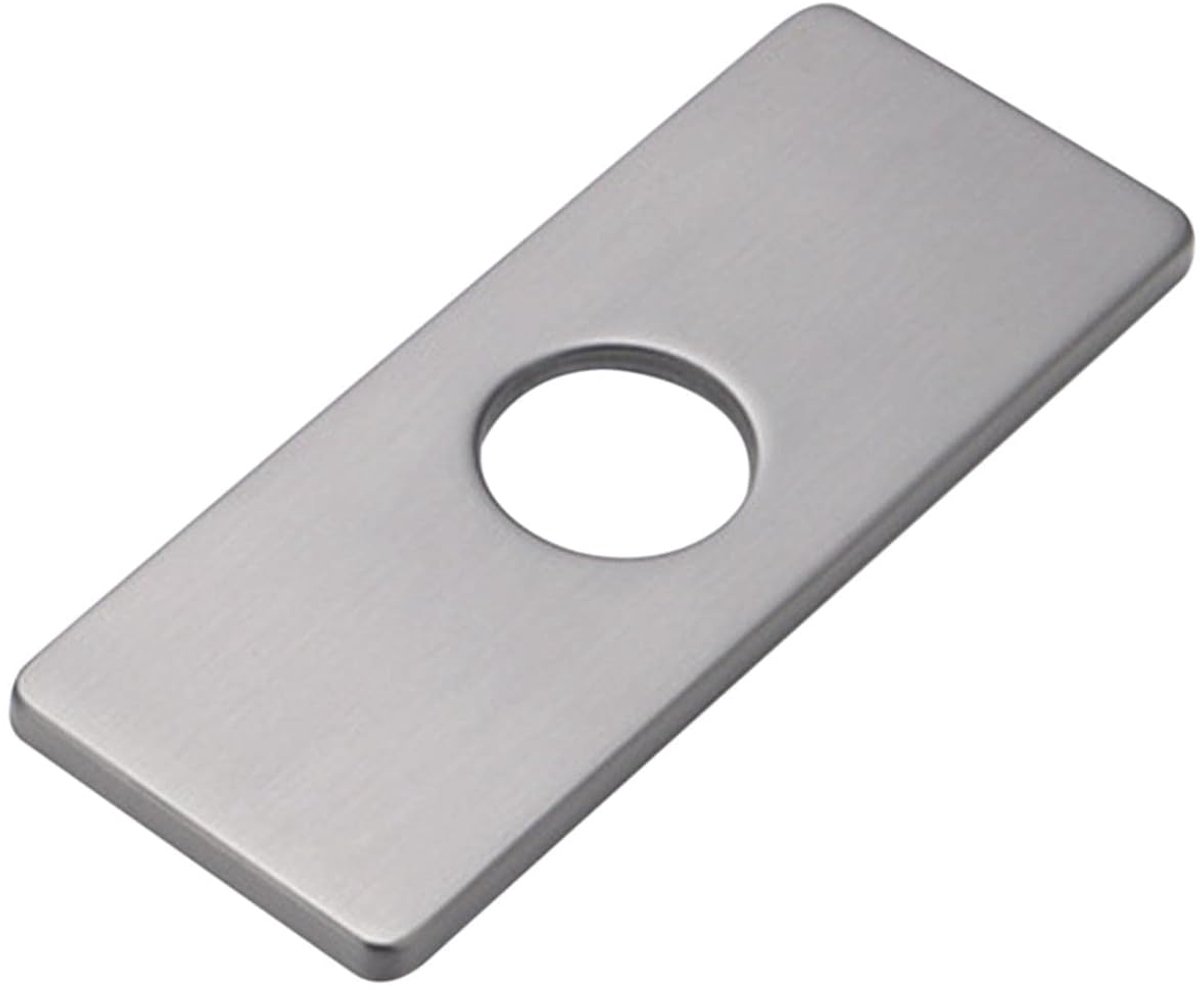 Keukenkraan Gat Cover Plate - Rechthoekige Dekplaat - RVS Geborsteld - Grijs