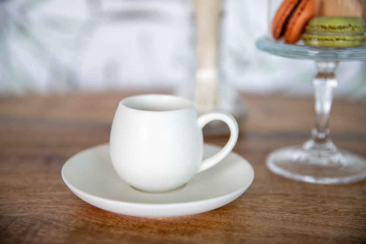Schäfer espresso koffieset – 6 Kopjes met 6 schoteltjes – 90 ml creme