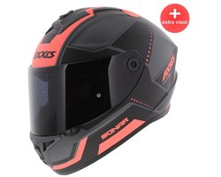 Axxis Draken S helm Sonar mat zwart grijs roze