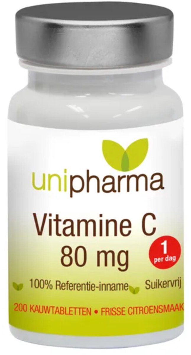 Unipharma Vitamine C 80mg Kauwtabletten - 200 stuks