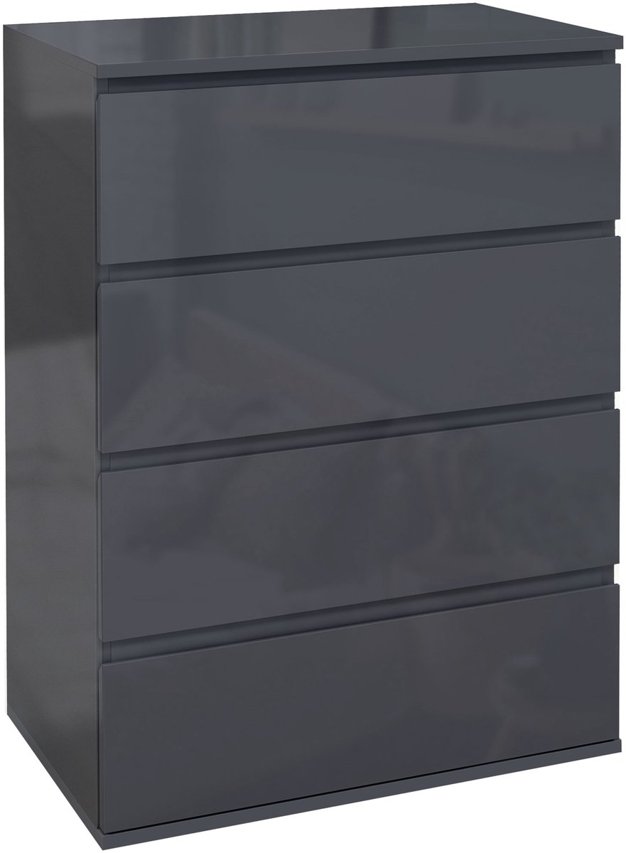 HOMCOM Ladekast - Spaanplaat - 55x34x80cm - Grijs