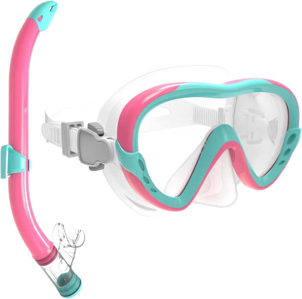 Snorkelset voor kinderen - Anti-lek snorkelmasker met duikbril en droge snorkel - Geschikt voor jongens en meisjes