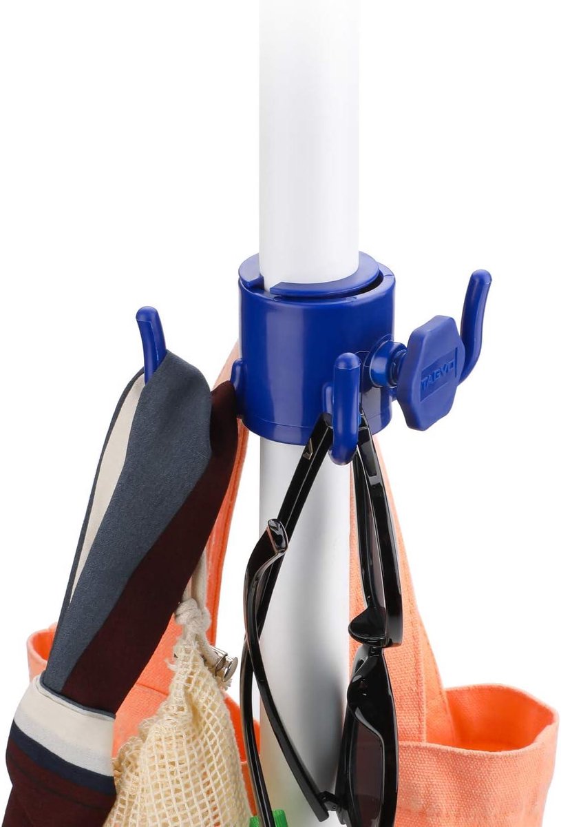 4 Prong Strandparaplu Opknoping Haak Hanger Handdoek Zonnebril Wit