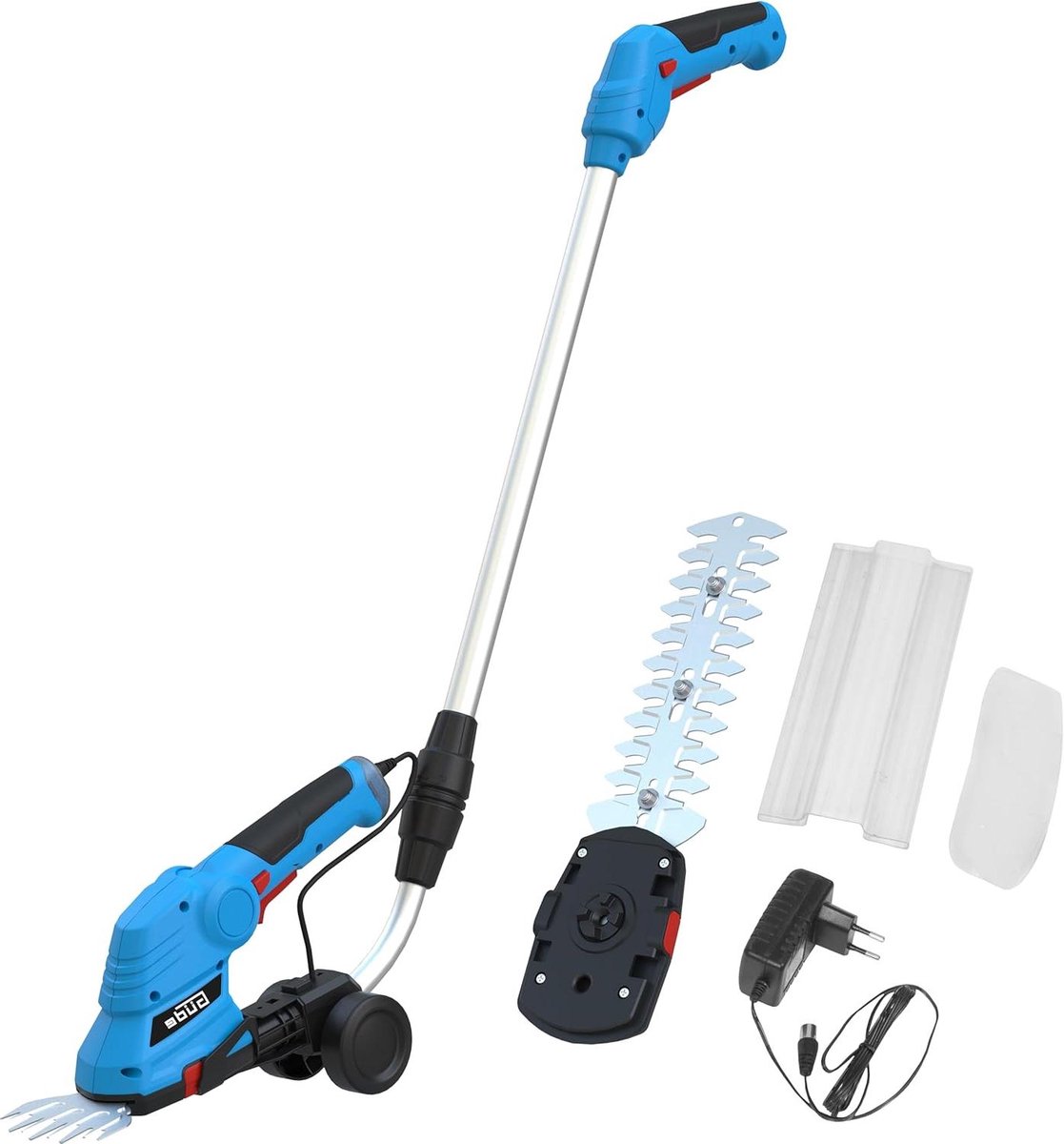 Accu-tuinverzorgingsset GPS 7.2V-1.5 Li-Ion (72 V accu Li-Ion set bestaande uit gras- en heggen-/struikschaaropzetstuk) - Blauw