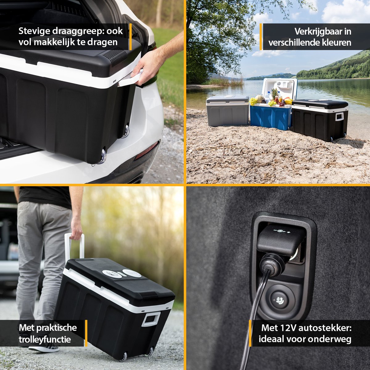 TZS First Austria Elektrische Koelbox - 45L - 12V en 230 volt - Frigobox -Koelen en Verwarmen - Zwart – foto 3