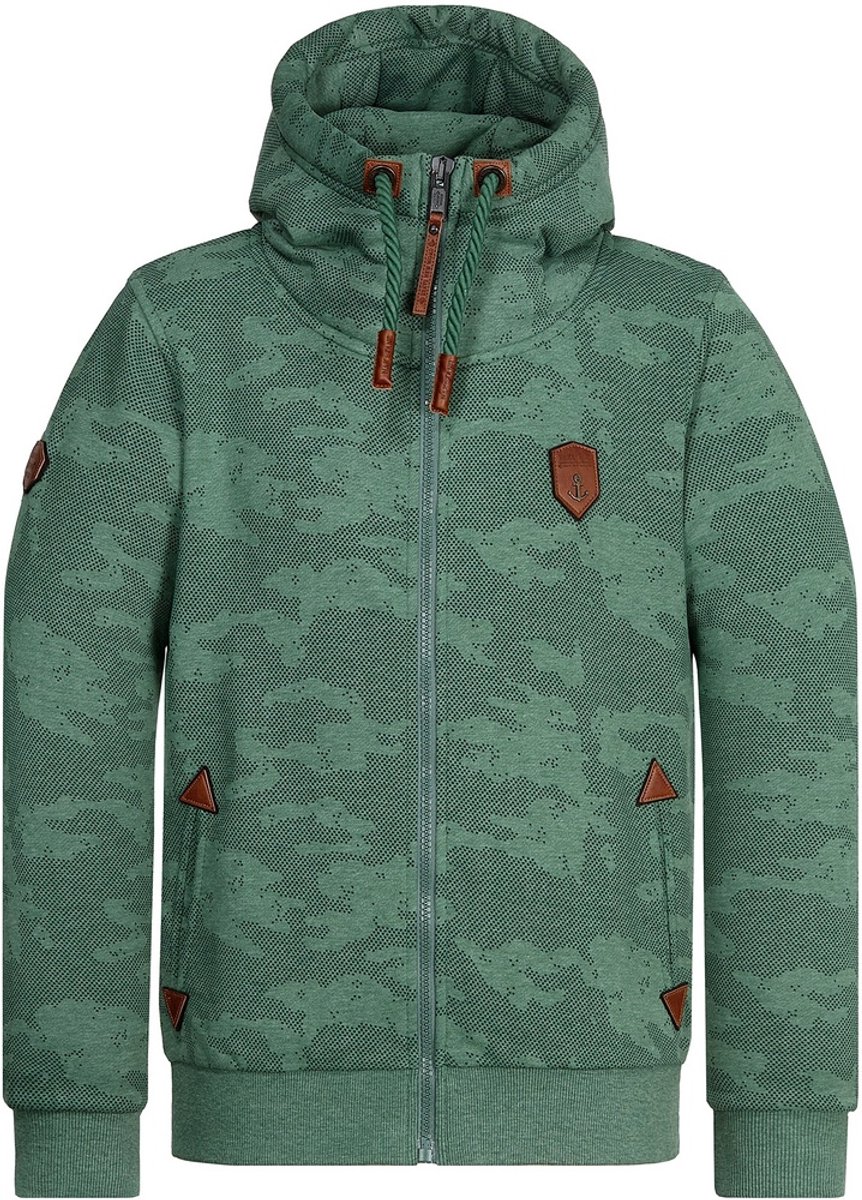 Naketano Hoodie Schwarzkopf 1800-0310 Pine Green Melange (Camouflage)-S