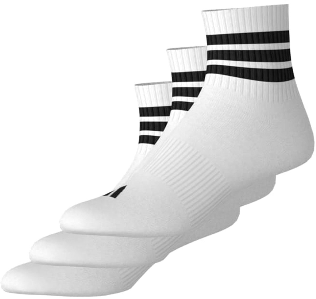 Adidas Performance 3-Stripes Cushioned Sportswear Mid-Cut Sokken 3 Paar - Unisex - Wit — cadeau in Cadeau-ideeën - foto 3