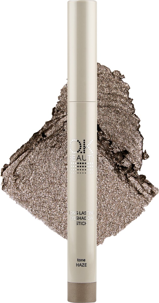Eyeshadow Stick – Waterproof oogschaduw stick – 3 in1 - Oogschaduw, eyeliner en primer – Langhoudend – Longlasting – Met puntenslijper - Kleur Haze - OK Beauty