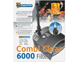Superfish Combi Clear 6000 Filter 4in1 - Vijverfilter - Grijs 2900 l/h Uvc 11 Watt