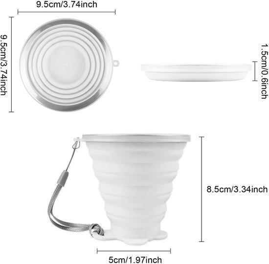 Opvouwbare PVC wasbak / waskom 5L