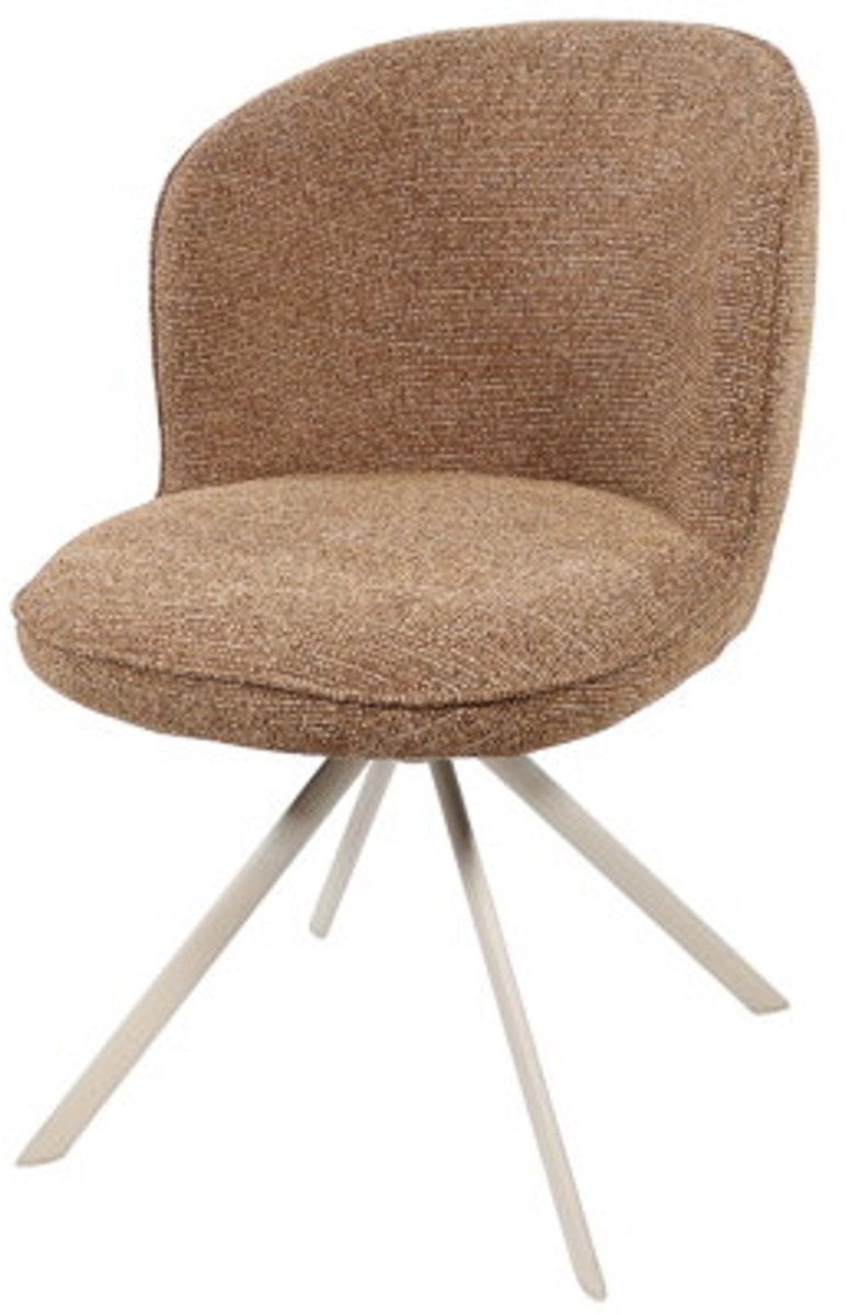 MySons Eetkamerstoel Kate - off-white draaipoot 360 - Present Autumn 273 - eetkamerstoelen set van 2 hazel