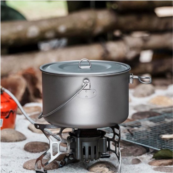 Thuys – Titanium Pannenset – 1,3L –1,95L – 2,9L – Camping Soeppan – Met Deksel – Lichtgewicht Kookgerei — afbeelding 3