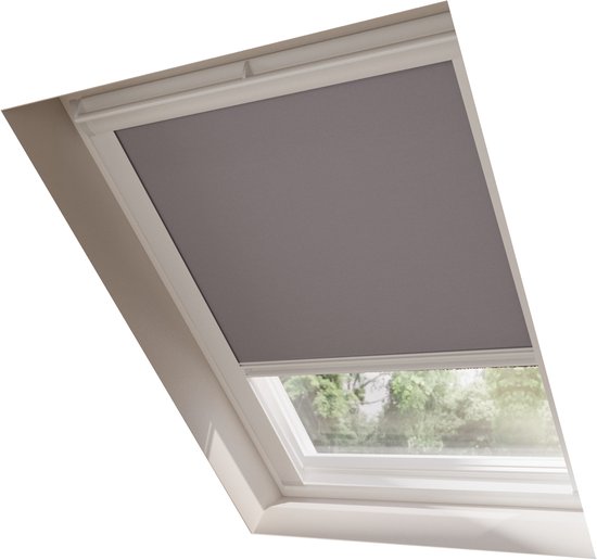 Skylight Roller Store Trend Blackout Light Grey pour Velux: S06 / 4/606