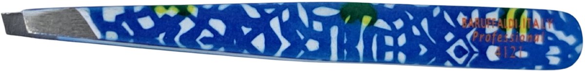 Baruffaldi - Professional - Pincet - Schuine Punt - Mozaiekprint - 9,5cm.