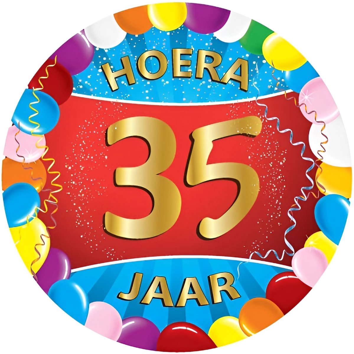 Bierviltjes 35 jaar - 25x stuks - multicolor - verjaardag/feest - feestartikelen