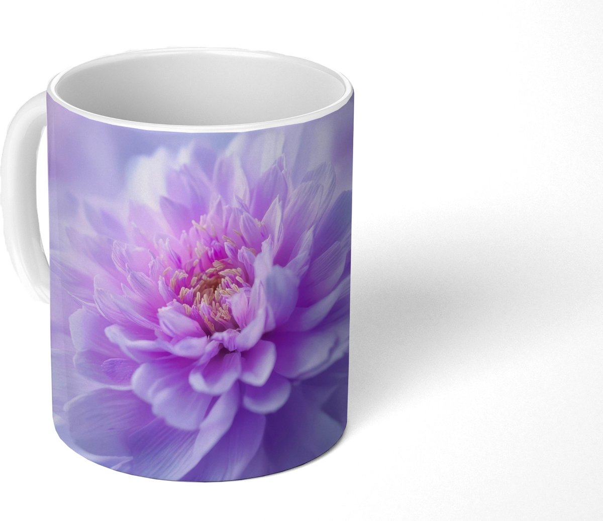 Mok - Koffiemok - Paars - Dahlia - Dromerig - Mokken - 350 ML - Beker - Koffiemokken - Theemok