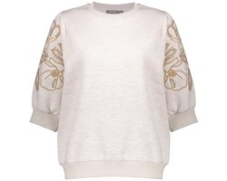 Geisha Trui Sweater Met Sierlijk Dessin 52592-24 000715 Beige Melange Dames Maat - L