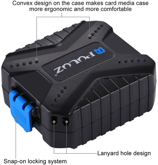 PULUZ 11 in 1 geheugenkaarthoes voor 3SIM + 2XQD + 2CF + 2TF + 2SD-kaart