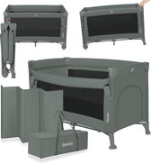 Lionelo Ellen Reisbedje 3 in 1 – Aanschuifbedje, Baby- & Peuterbed - Co-Sleeper – Campingbed – 2 Matrasposities – Opvouwbaar – Wieltjes met Rem – Inclusief Draagtas – Tot 15 kg