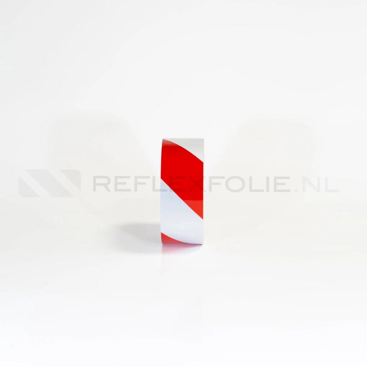 Markeringsband retroreflecterend per meter | Reflexfolie Rood/wit / Rechtswijzend / 22,5m / 50mm