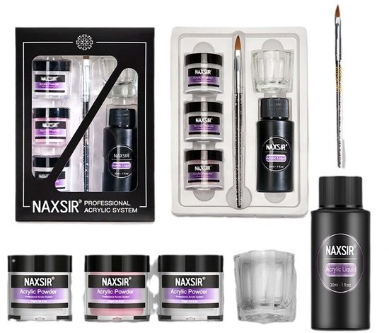 Foto: Naxsir nagel art poeder set 6 stuks professionele nagelverlenging kristal 3d sculpturen high quality nail art kristal poeder volledige nageldesign tools kit
