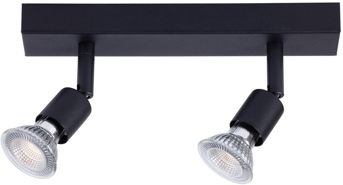 FANTASIA RUNE 2L PLAFONDSPOT ZWART LED 4.3W DIMBAAR 2X GU10 BALK